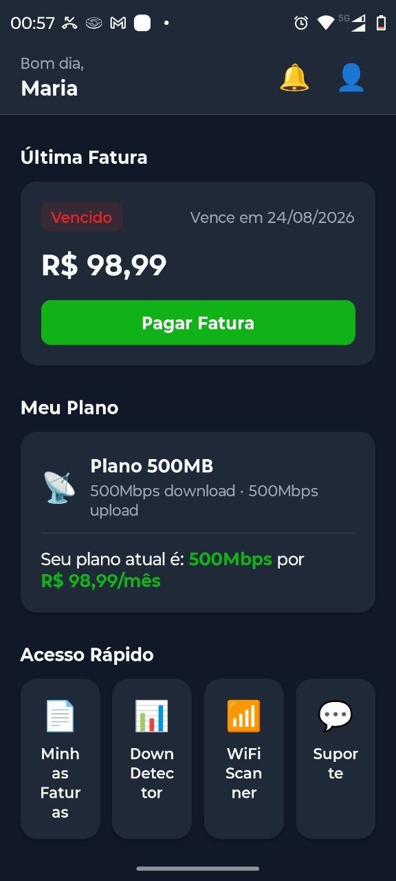 Tela inicial do App do Cliente